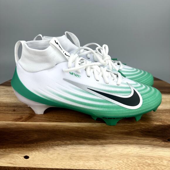 Nike Air Zoom Vapor Pro 1 Men's 9 Green White Football Cleats HM8850-100 - Picture 1 of 6
